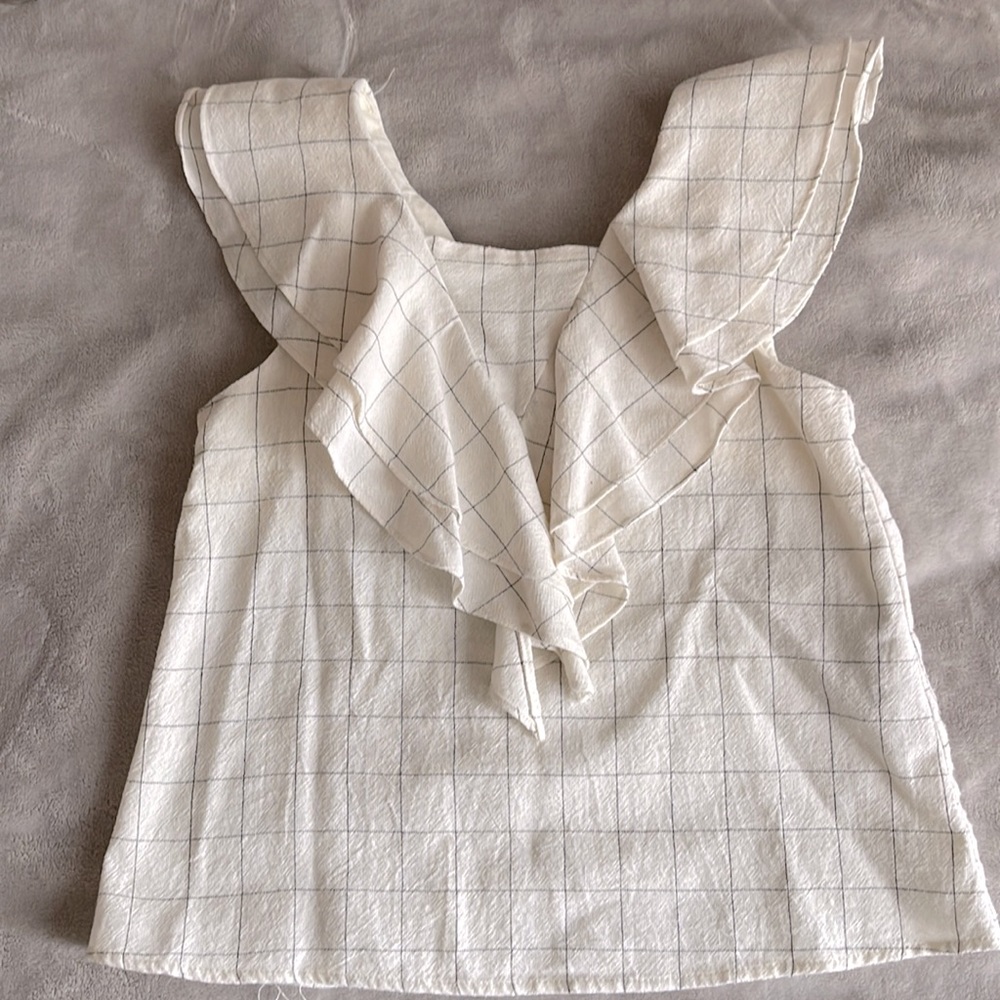 ZARA GIRLS IVORY TOP SIZE 10